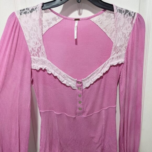 Free People | Kissin’ Kate Top In Pink - Picture 7 of 12